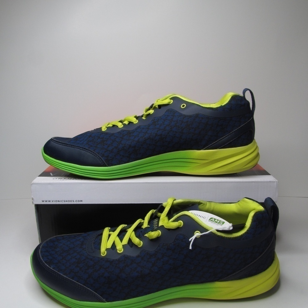Vionic Python 335/VS025 Navy / Yellow Running Shoes Sneakers - Picture 2 of 10